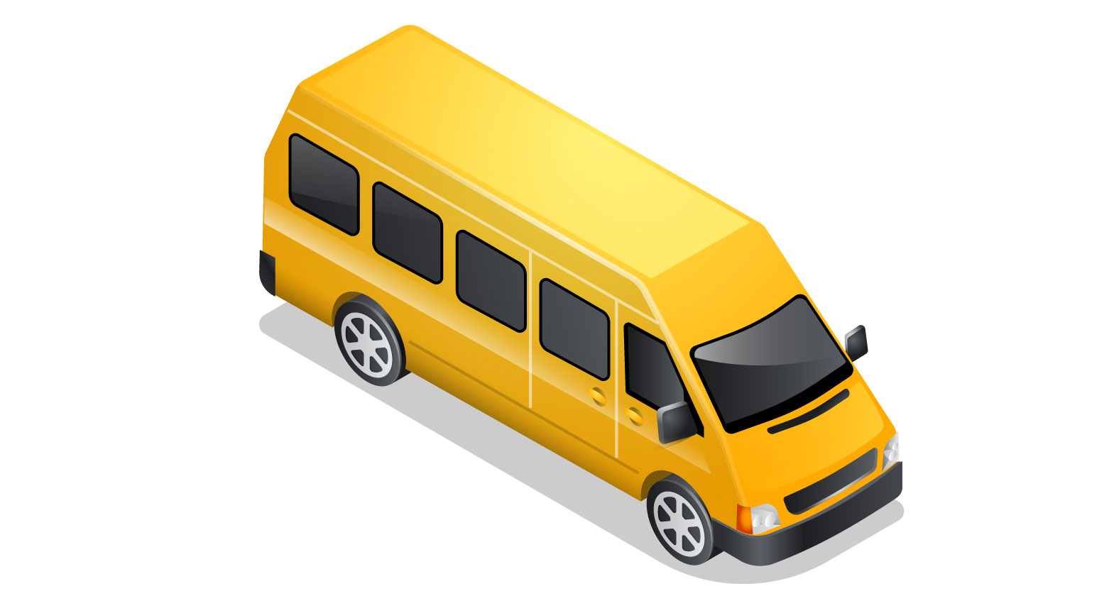 Ilustração de ônibus amarelo